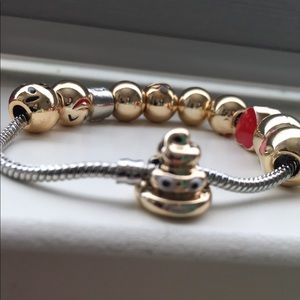 CUTE emoji gold bracelet
